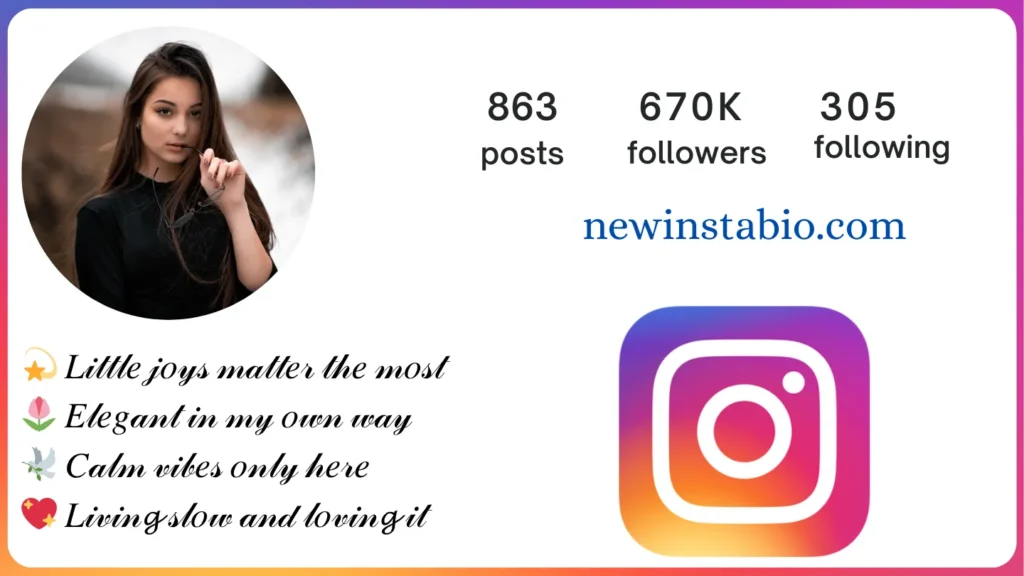 instagram bio for girls simple