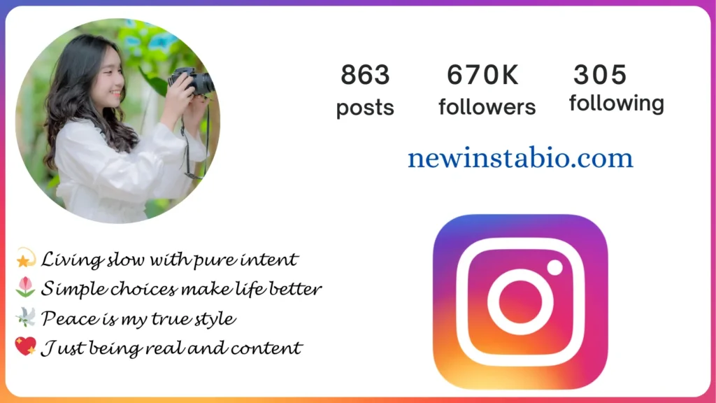 instagram bio for girls simple