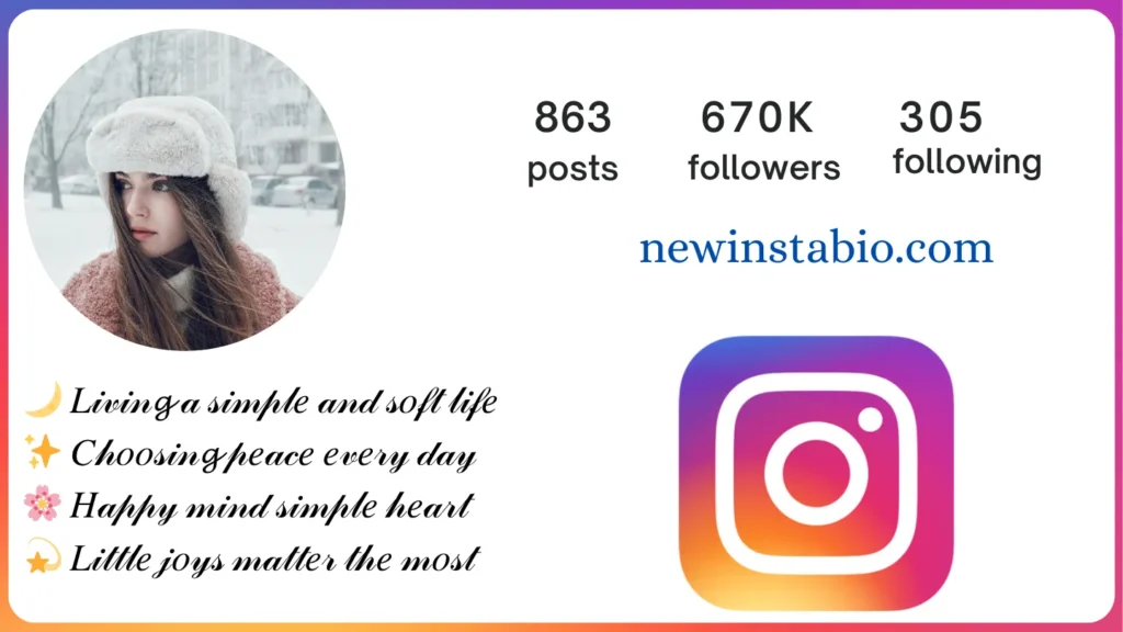 instagram bio for girls simple