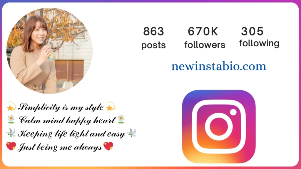instagram bio for girls simple