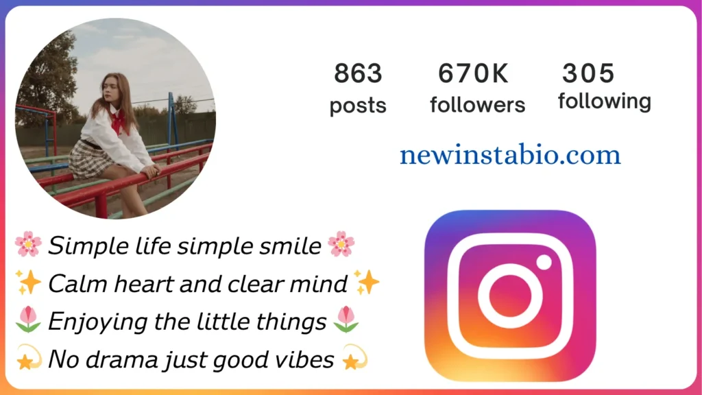 instagram bio for girls simple